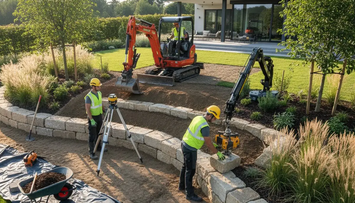Tree service crew providing landscape design in Albany, NY for residential properties