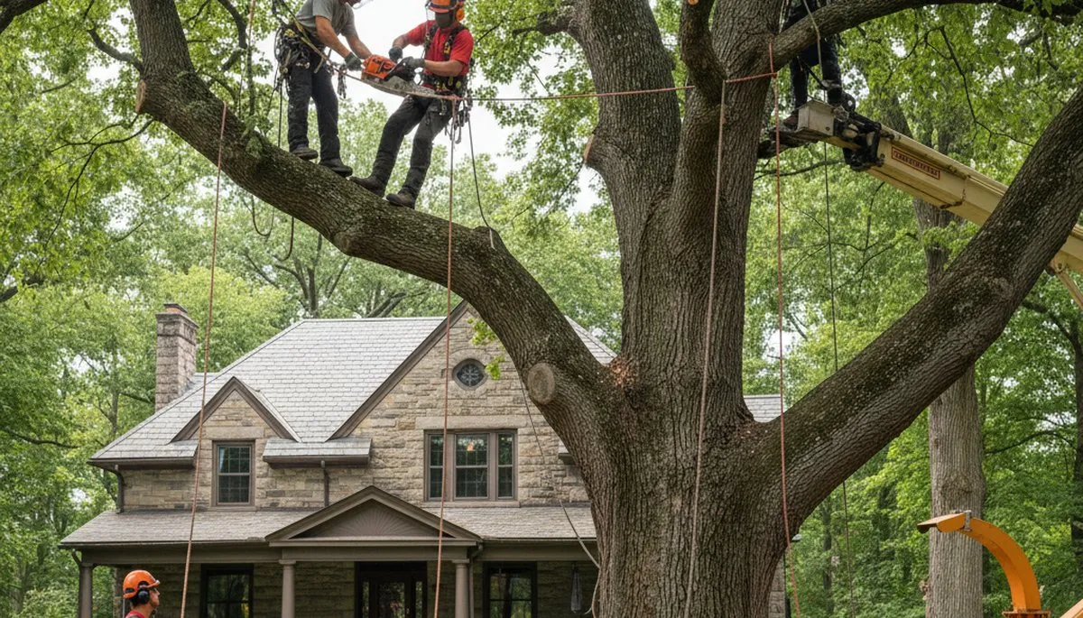 Tree service crew in Albany, NY providing professional tree removal and trimming services