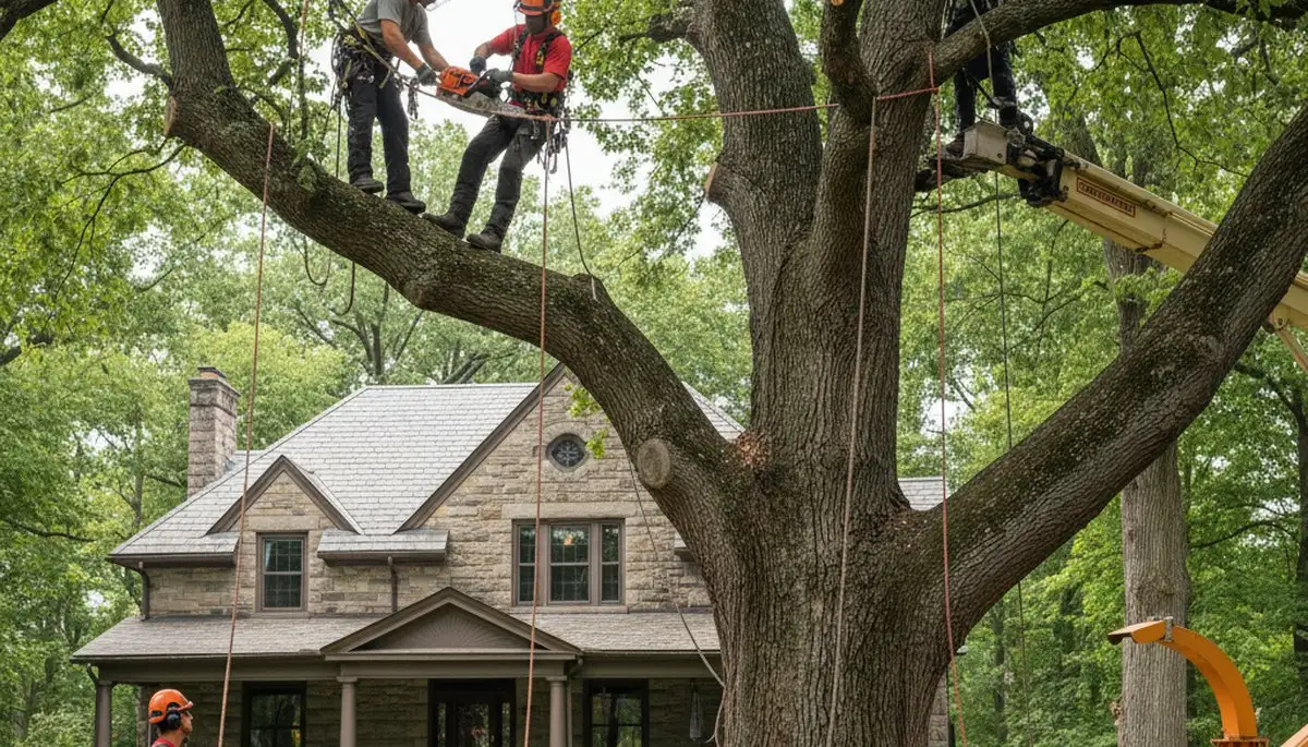 Tree service crew in Albany, NY providing professional tree removal and trimming services