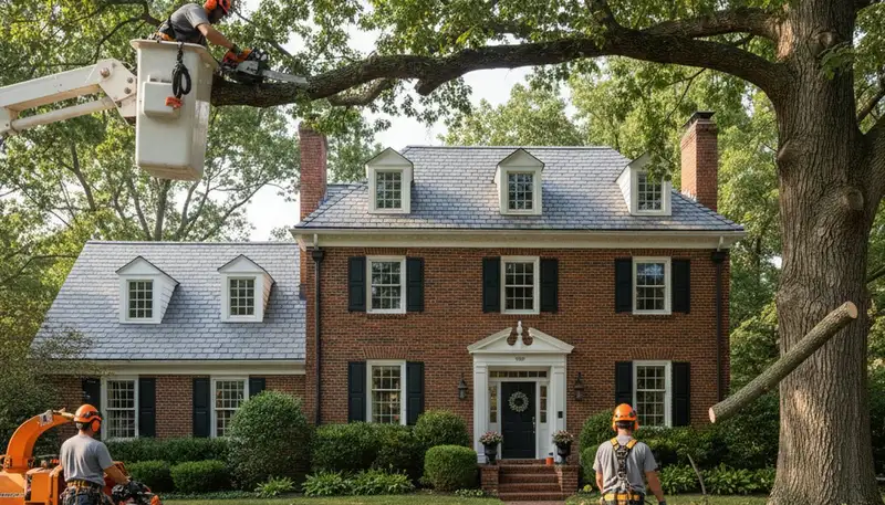 Tree service crew in Albany, NY providing professional tree trimming and removal services