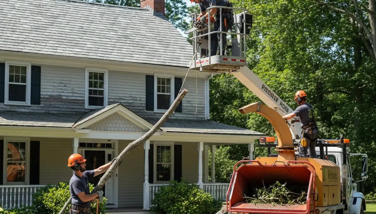 Tree service crew in Albany, NY performing professional tree removal and trimming