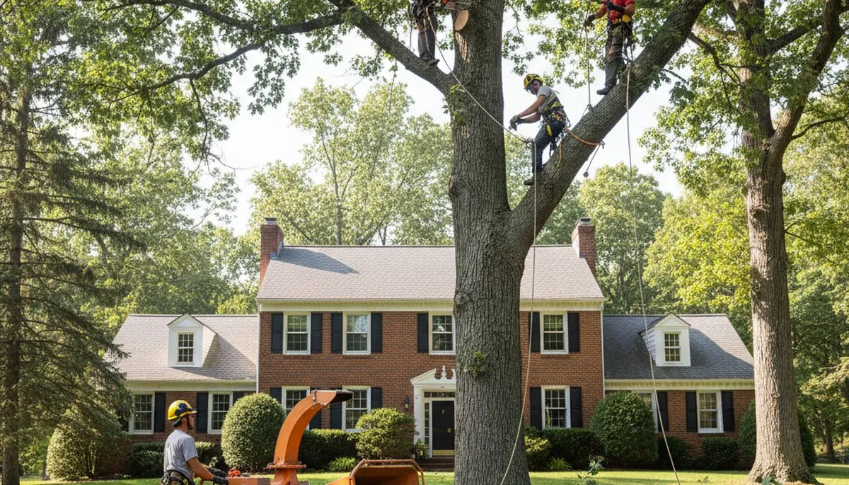 Tree service crew in Albany, NY providing professional tree trimming and removal services