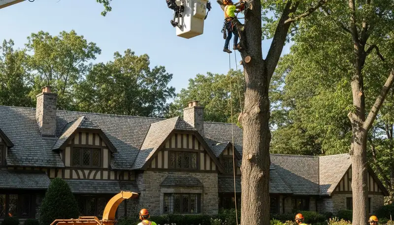 Tree service crew in Albany, NY providing professional tree trimming and removal services