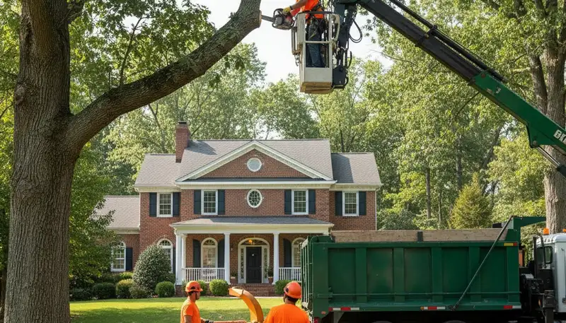 Tree service crew in Albany, NY providing professional tree trimming and removal services