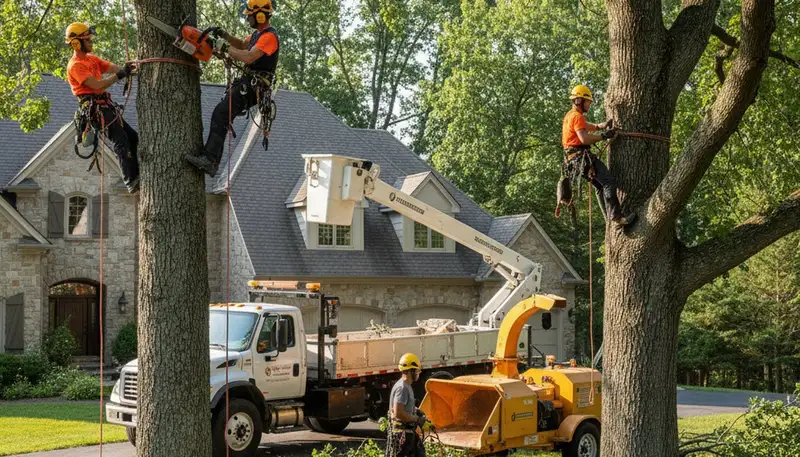 Tree service crew in Albany, NY providing professional tree care and removal services