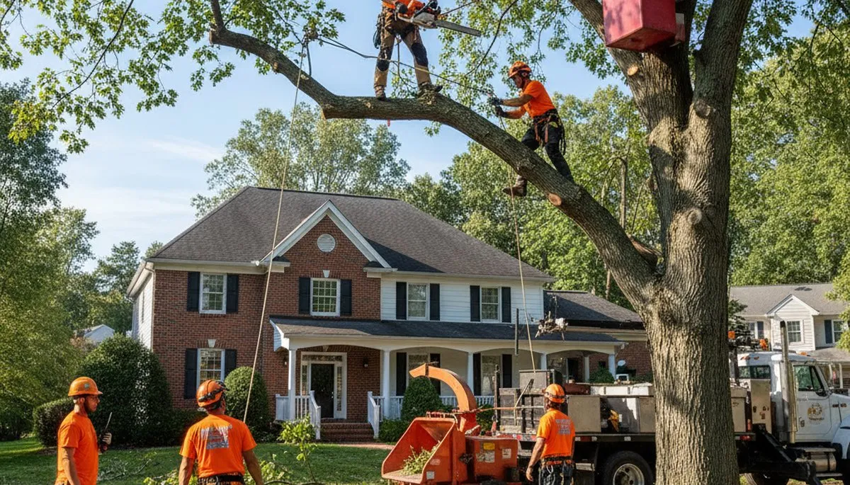 Tree service crew in Albany, NY providing professional tree removal and pruning