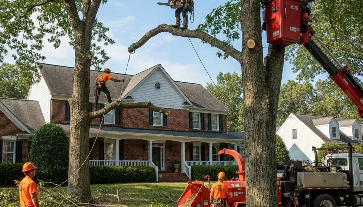 Tree service crew in Albany, NY providing professional tree removal and trimming services