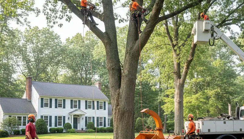 Tree service crew in Albany, NY providing professional tree care and removal services