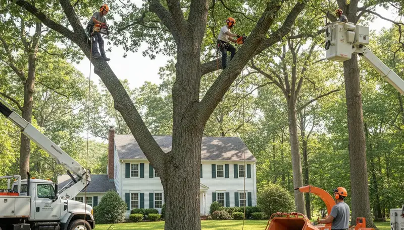 Tree service crew in Albany, NY performing professional tree care and removal