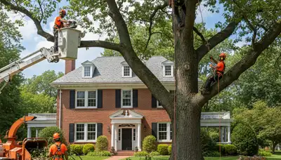 Tree service crew in Albany, NY providing professional tree trimming and removal services