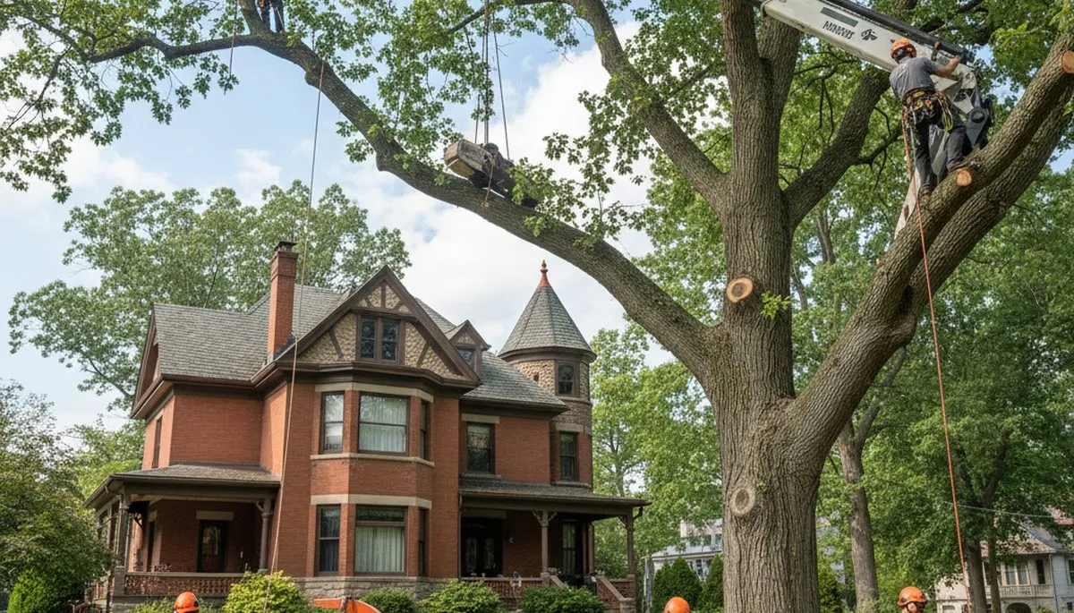 Tree service crew in Albany, NY providing professional tree trimming and removal services