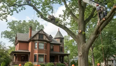 Tree service crew in Albany, NY providing professional tree trimming and removal services