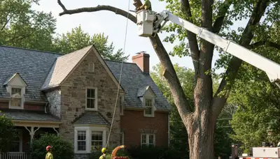 Tree service crew in Albany, NY providing professional tree trimming and removal services