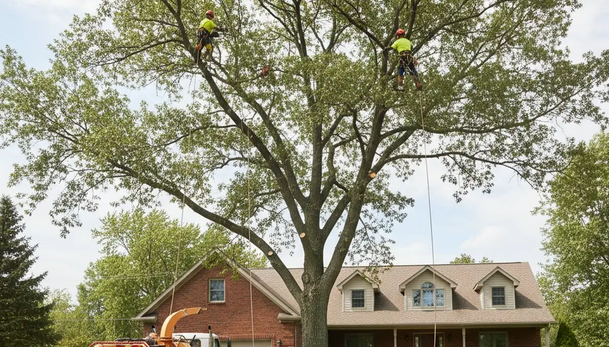 Tree service crew in Albany, NY providing professional tree removal and trimming services