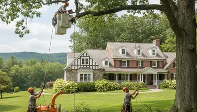 Tree service crew in Albany, NY handling professional tree care and removal