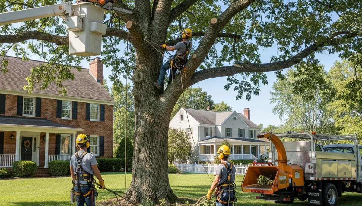 Tree service crew in Albany, NY performing professional tree removal and trimming