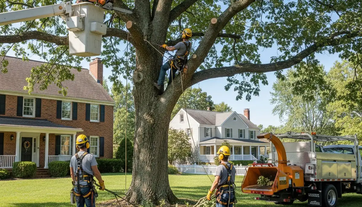 Tree service crew in Albany, NY performing professional tree removal and trimming