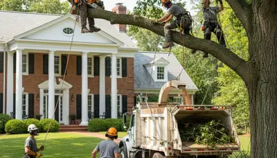 Tree service crew in Albany, NY handling professional tree trimming and removal services
