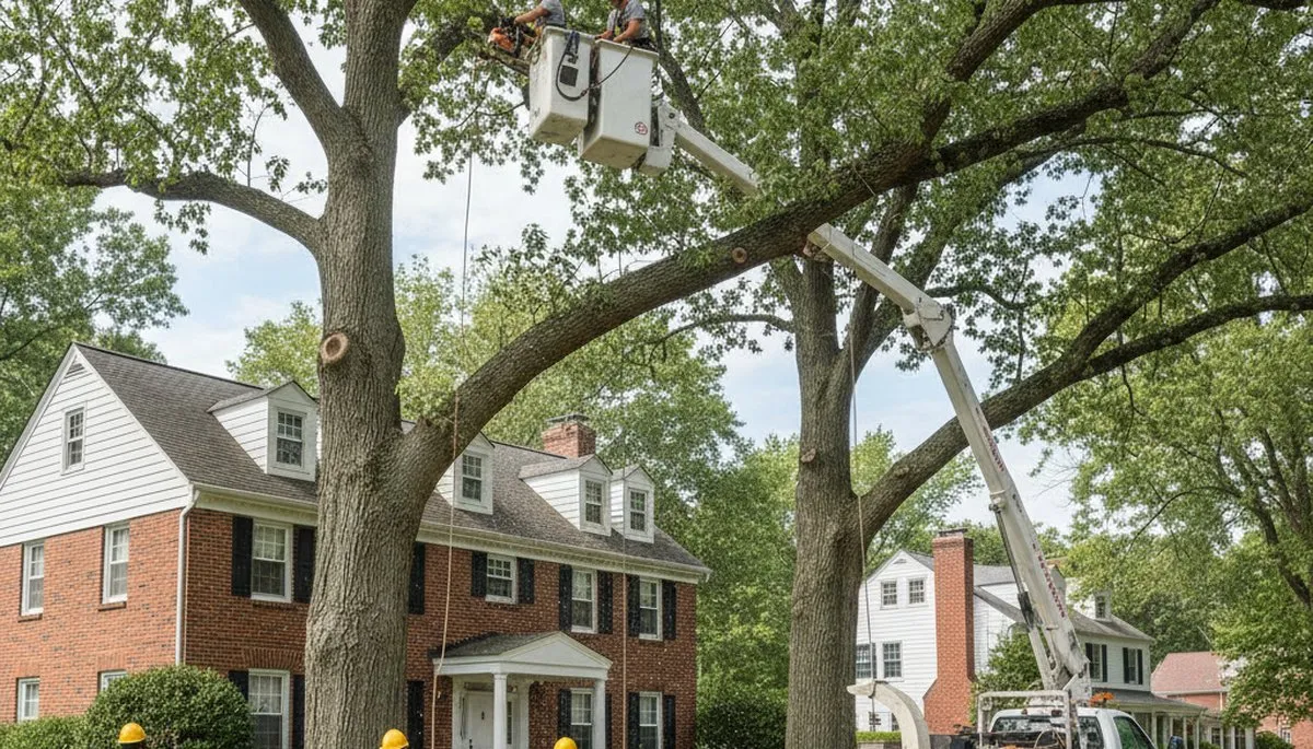 Tree service crew in Albany, NY handling professional tree removal and trimming
