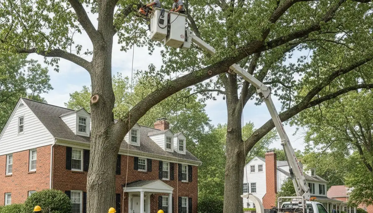 Tree service crew in Albany, NY handling professional tree removal and trimming