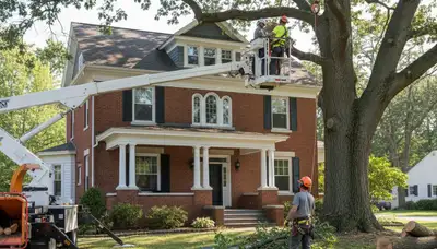 Tree service crew in Albany, NY performing professional tree removal and trimming