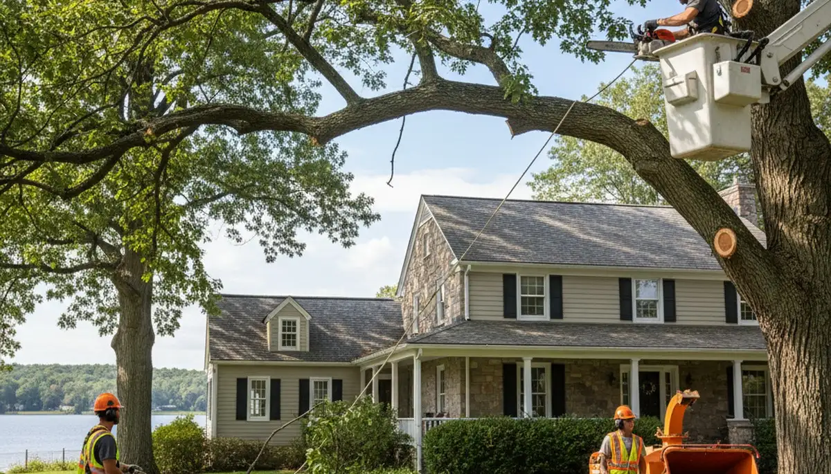 Tree service crew in Albany, NY providing professional tree trimming and removal services